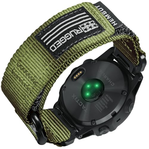 Bracelet sport 26mm nylon militaire pour Garmin Instinct 3 Fenix 8