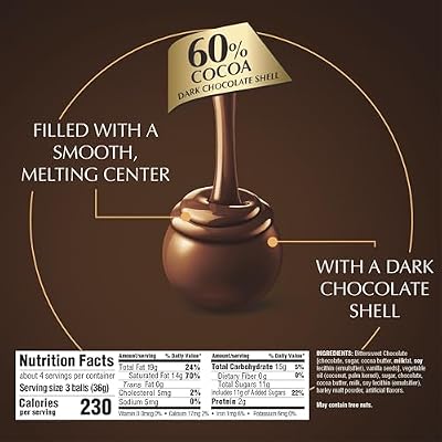 Lindt LINDOR 60% Extra Dark Chocolate Truffles, Dark Chocolate Candy with Smooth, Melting Truffle Center, Great for Gift Giving, 5.1 oz. Bag (6 Pack)