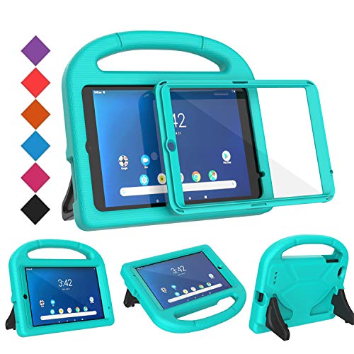 BMOUO Kids Case for Onn 8 inch Tablet, Onn 8 Tablet Case with Built-in Screen Protector, Shockproof Light Weight Handle Stand Kids Case for Walmart Onn 8 inch Tablet 2019 Model ONA19TB002 - Turquoise