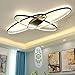 Produktbild Deckenleuchte/Deckenlampe LED Wohnzimmer Schlafzimmer Lampen Dimmbar mit Fernbedienung Modern Kreative Oval 3 Ring Designer-Lampen Kronleuchter Esstisch Flur Küche Büro Bad Dekor Lampe (Schwarz)