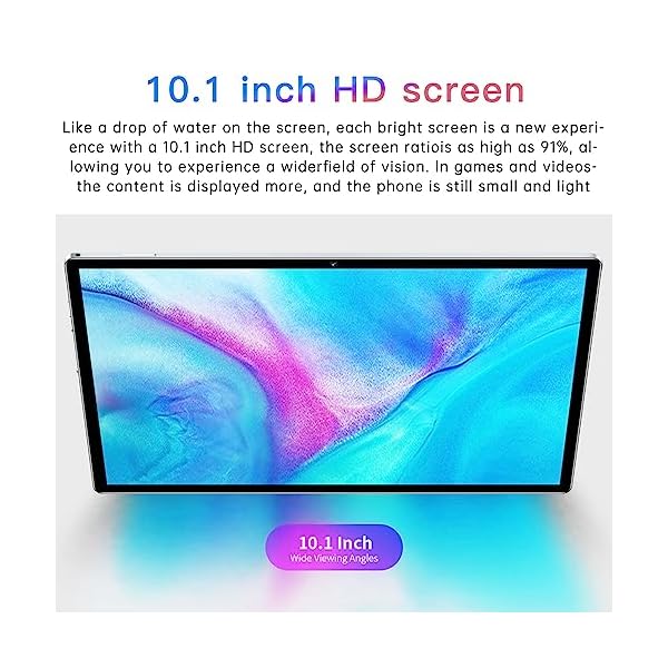 10,1 Zoll Tablet für Android 12, 8 GB RAM 256 ROM Octa Core Tablets, FHD Touchscreen und Zwei Lautsprecher, 5G WiFi 4G Netzwerk Tablet PC (EU-Stecker) – Bild 3