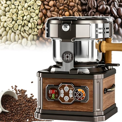 YXYLJOZ Tostadora automática de Granos de café, con 8 Niveles de Calentamiento, Tostado silencioso, Control preciso de la Temperatura y pelado automático, Ideal para cafeterías