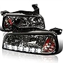 SPEC-D TUNING 1Pc Smoke Lens SMD Led Headlights Corner Signal Lamps Compatible with Dodge Charger 2006-2010 L+R Pair Head Light Lamp Assembly