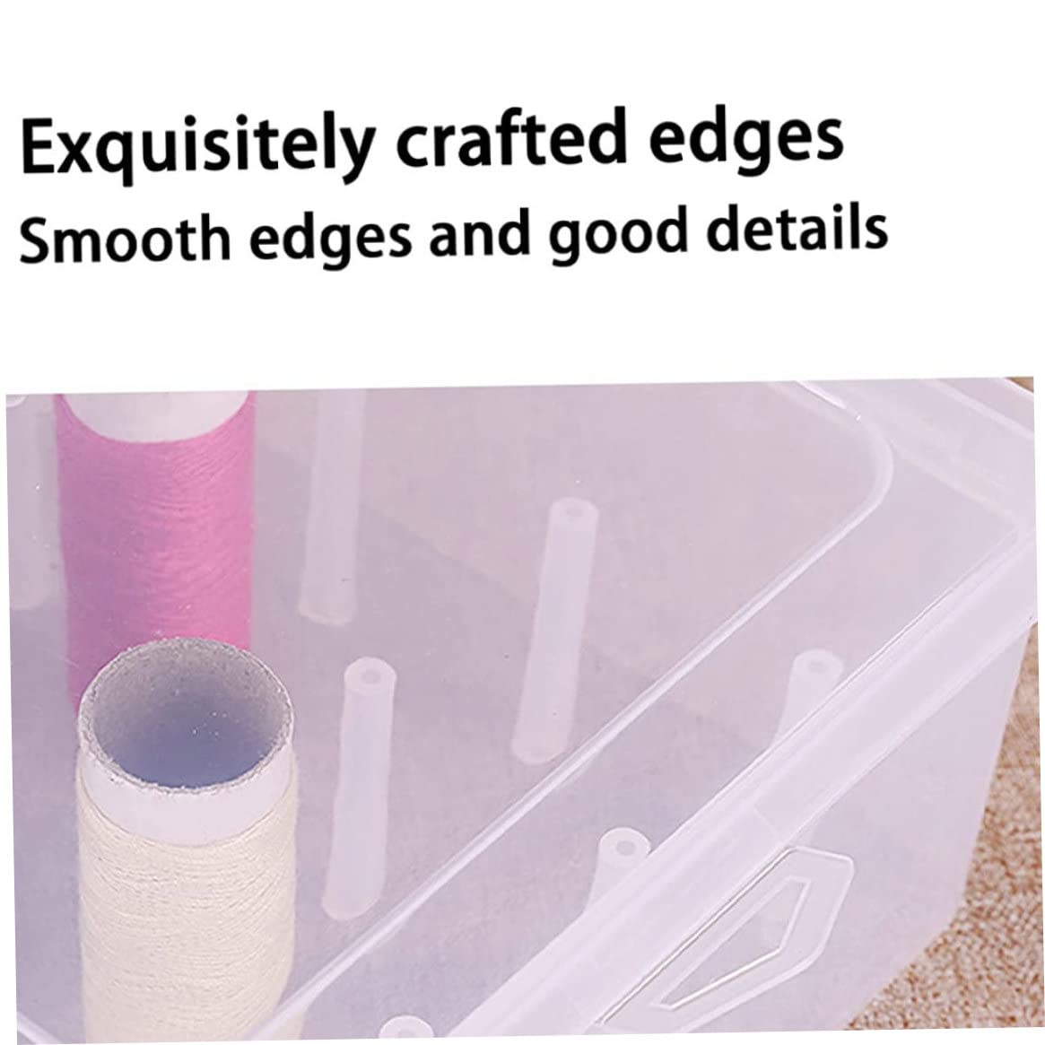 Organizzatore Bobine Filo Da Cucito - 2 Scatole Trasparenti Da 42 Posti | Impermeabile E Antipolvere - Foto 4