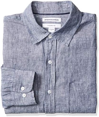 Amazon Essentials Men’s Slim-fit Long-Sleeve Linen Shirt