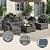 VineBreeze 7-Piece Patio Furniture Set, Outdoor Wicker Conversation Sofa Set with Coffee Table & Extra Thick 8.5" Cushions, All-Weather Sectional for Backyard, Porch, Poolside (Gray, 7PCS)