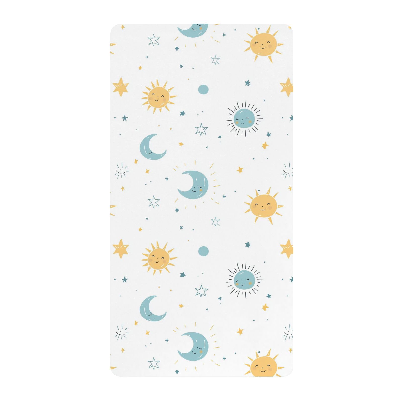 Drap de berceau en coton doux : fini les irritations dans le lit d'enfant motif lune