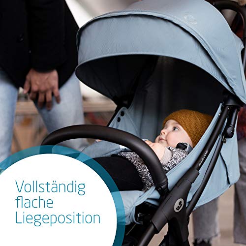 Maxi-Cosi Jaya Kinderwagen, super leichter, zusammenklappbarer Stadtbuggy, Kompakter Kinderbuggy mit automatischer Falt-Funktion, 0 Monate bis 4 Jahre, bis 22 kg, Essential Grey