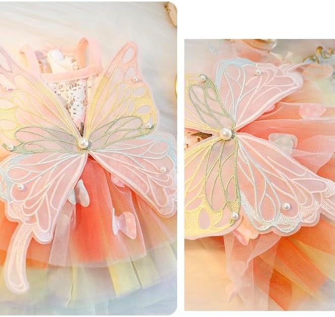 Vestido de Princesa Hada Mariposa para Perro con Alas miniatura 5