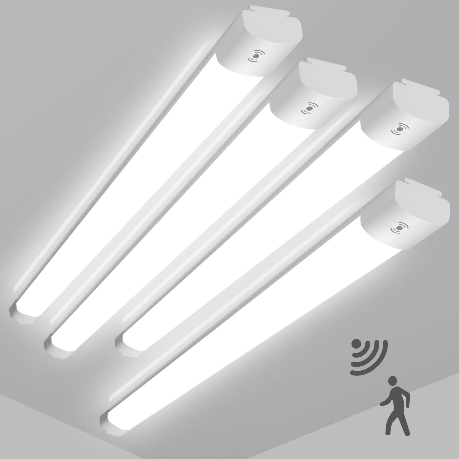 LEOEU Feuchtraumleuchte mit Bewegungsmelder, 2200LM 60CM LED Röhre
