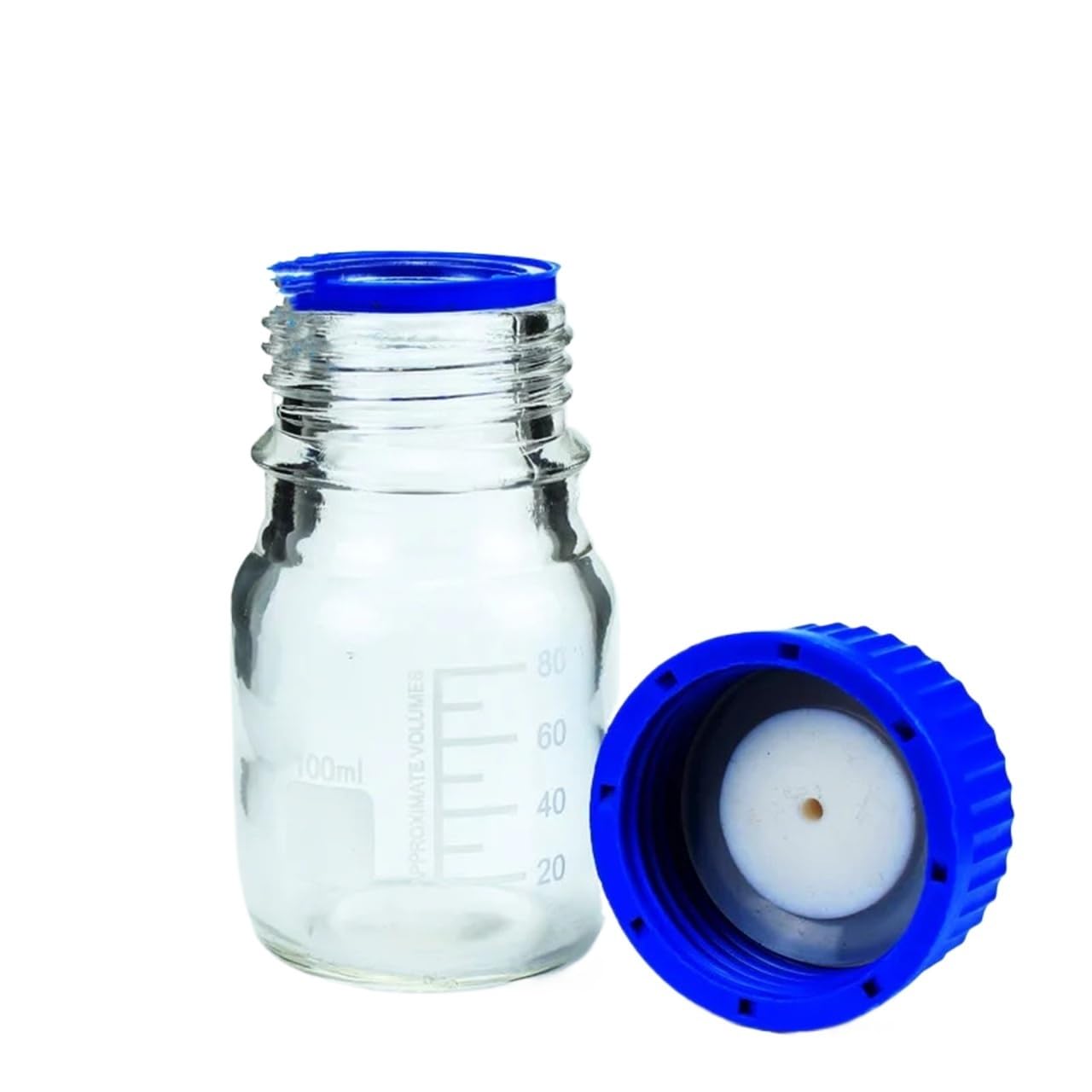 CQAHDSEVF Borosilicate Glass Bottles, Borosilicate Glass Reagent Bottle With GL45 Safety Cap 100-1000ml 1-3 Holes(1000ml 1 hole)