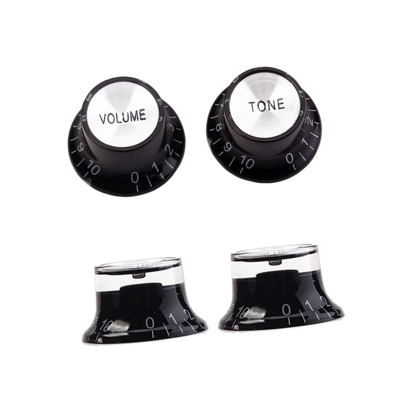 OFFSCH Guitar Knob Volume Tone Control Knobs Cap 2 Pcs Gd23c Aluminum for Bass