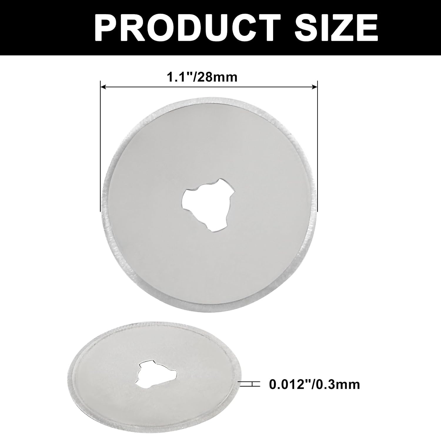Coufce 36 Pack 28mm Rotary Cutter Blades, Compatible with Fiskars, Olfa, Martelli, and More, Replacement Blades for Quilting, Sewing, Scrapbooking, and Arts & Crafts, Sharp