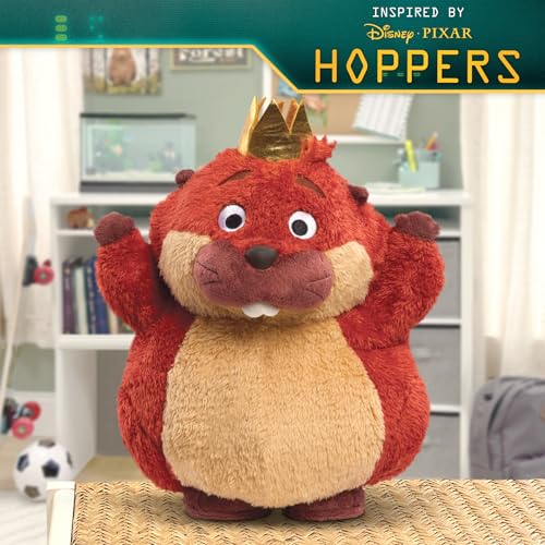 Disney and Pixar's Hoppers Workin' Out King George Feature Plush - Talking & Moving Plush Toy for Kids and Movie Fans, Inspired by The Hoppers Movie, Kids Toys for Ages 3 Up by Just Play by Just Play - Image 2