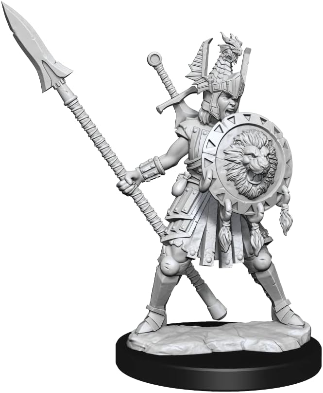 WizKids D&D Frameworks: Human Fighter Female - Unpainted and Unassembled