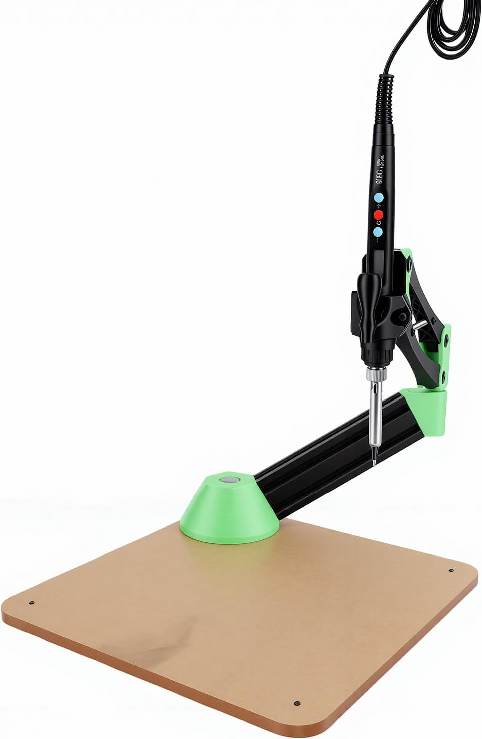 Fafeicy Heat Insert Press Machine Parallel Arm Vertical Heat Set Press 80W LED Digital Soldering Iron Kit Adjustable Temperature 180 500 for DIY Electronics Hobbyist (US Plug)