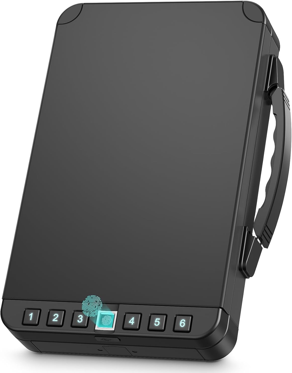 Gun Protected for Handgun Biometric Gun Protected for two Pistols, Protected DOJ Licensed, Fast Entry Handgun with Unlock Fingerprint PIN or Key Unlock Rechargable Handgun Protected, with Inside Mild