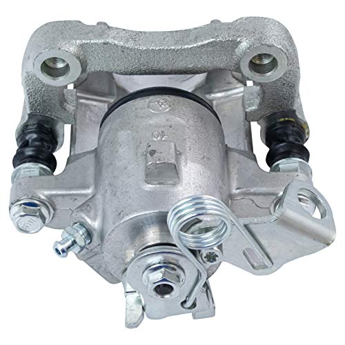 Image of TRQ Rear Brake Caliper Set Zinc Coated Brackets Hardware Compatible with 2000-2006 Audi TT TT Quattro 1999-2005 Volkswagen Jetta
