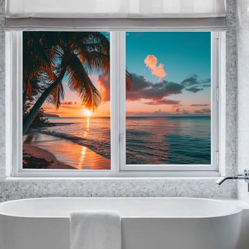 Vinilo decorativo para ventanas con diseño océano 19.7x31.5 in x2 pcs miniatura 4