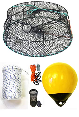 KUFA Sports Vinyl Coated Tower Style Prawn Trap with Prawn Trap Accessory Combo(CT78+PNS38Y+HA2)