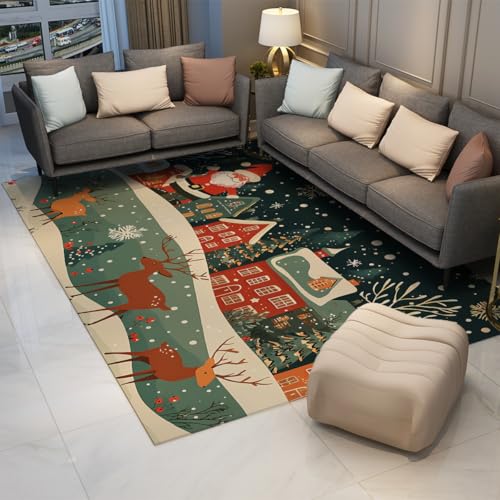 Tapis de Noël doux et lavable de 60x120 cm avec envers de sécurité antidérapant - 4