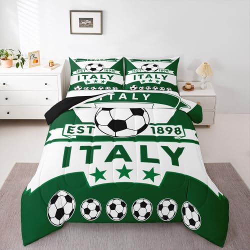 Image of Feelyou Football Soccer Comforter Set Queen Size Bedding Set