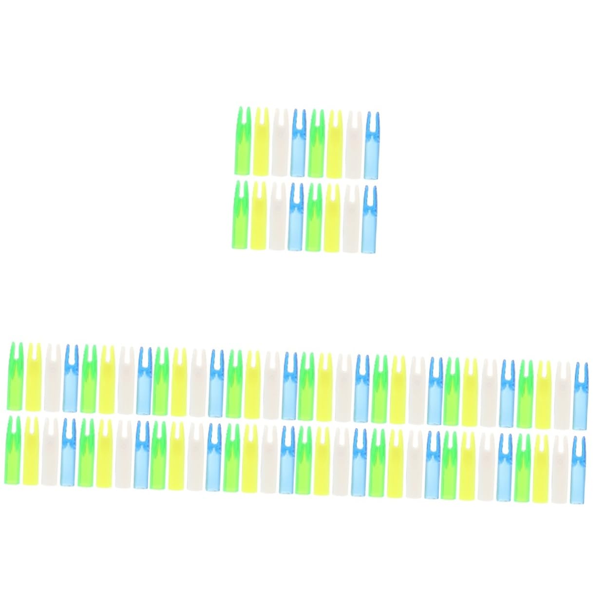balacoo 5sets Arrownock Nocks Nock Tails for Hunting Outdoor Archery Accessories Replacement for Carbon Arrows Durable Plastic Precision Fit for Wooden Bamboo 16pcs*5