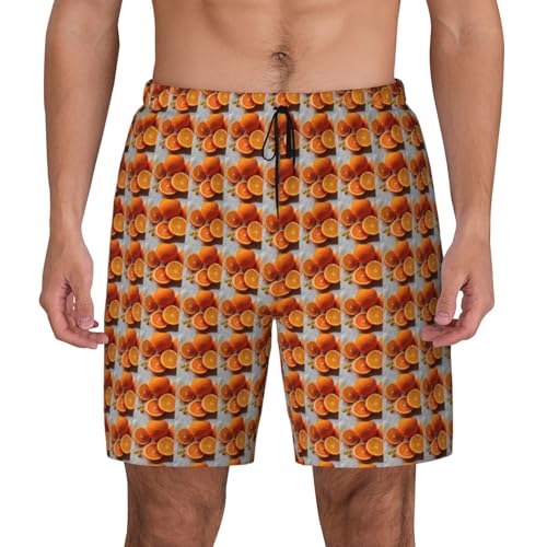 Bañador de hombre transpirable y ropa de playa ligera con naranjas
