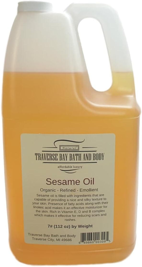 Sesame Oil. Soap Making Supplies. 7 Pound Gallon.