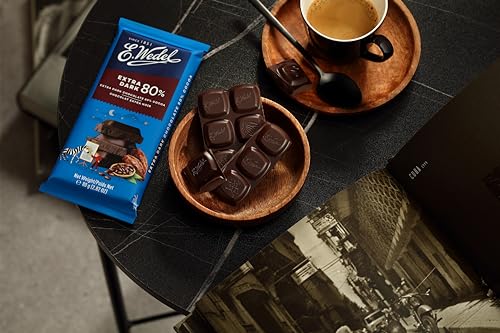 E.Wedel Chocolate Bars Extra Dark Chocolate 80%, Pack of 5 x 80g, Made in Poland, Dark Chocolate Bars Multipack, Cocoa from Ghana - Image 2