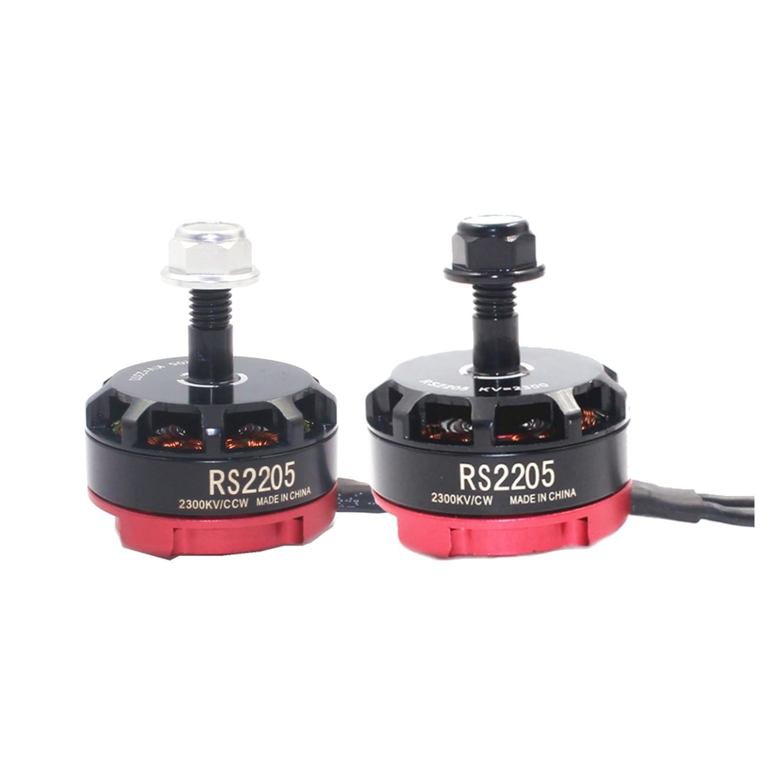 RS2205 2205 2300KV CW CCW Brushless Motor for FPV RC QAV250 X210 Racing Drone, 3-4S 5 mm Shaft 30A ESC Compatible Multicopter (1pcs CW 1pcs CCW)