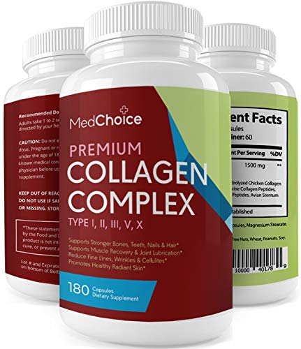 Premium Collagen Complex, 1500mg Multi Collagen Peptides, Vital Proteins Collagen Supplements for Wo - //coolthings.us
