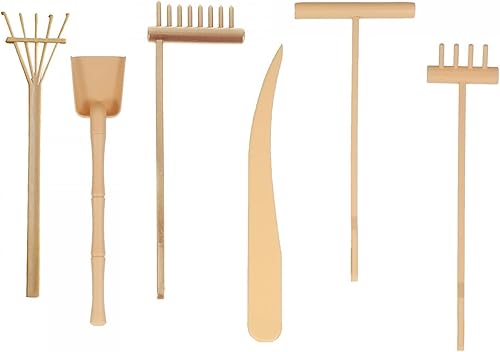 Miniatura 5 de AMLESO Rake Zen Garden Sand Mini Tool Sand - Juego de rastrillo para pintura de arena accesorios de oficina y hogar color amarillo