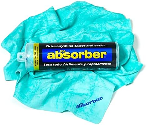 CleanTools The Absorber Synthetic Premium Drying Chamois Cloth for Car: Super Absorbent, Scratch-Free and Washable | 27-Inch x 17-Inch, Aqua| Discontinued| Replacement PN: 14946
