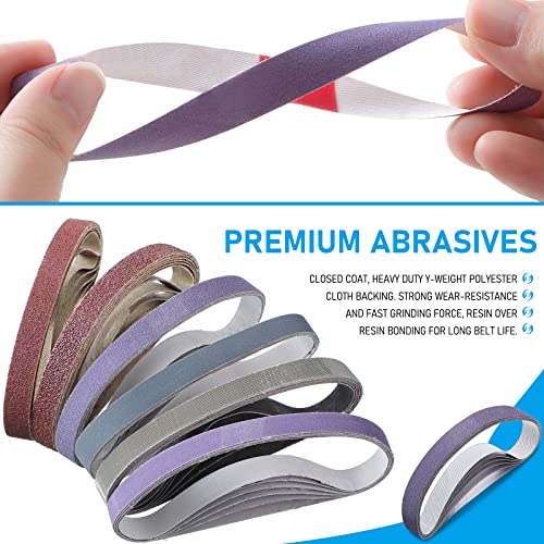 Sadnyy 36 Pcs 1/2 X 12 Inches Replacement Sharpening Belt Compatible With Worksharp Knife Sharpening Belts Sharpeners Belts For Sharp Knife Tool Sharpener Assorted 80/120/240/400/1000/2500 Grits #TOP4