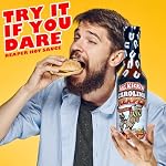 KICKIN' Carolina Reaper Hot Sauce - 5 oz - Premium Gourmet Hot Sauce for Chicken Wings and Breakfast Burritos–Perfect Stocking Stuffers or Christmas Gifts for the hot sauce fan-Try if you Dare!