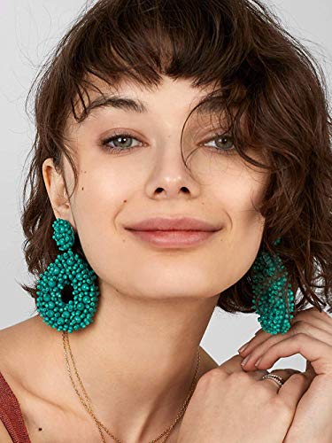 Statement Drop Earrings - Bohemian Beaded Teardrop Dangle Earrings Gift For Women #TOP1