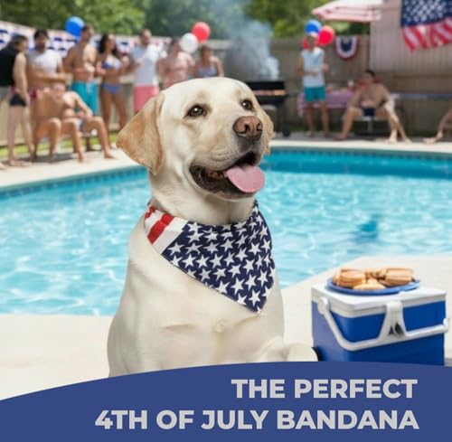 Bandera americana en pañuelo para perros grandes y medianos que buscan comodidad y estilo 7