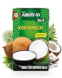 AROY-D Kokosnussmilch I Cremige Kokosmilch zum Kochen & Backen I 100% Vegan & Laktosefrei I Ideal für Currys, Desserts, Smoothies & Cocktails I 12 x 250 ml