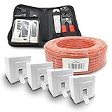 Praktische Netzwerk-Werkzeugset besteht aus 4 Werkzeugen wie Crimpzange mit Kabelschneider, LSA-Auflegewerkzeug, Netzwerk-Kabeltester und Abisolierer dazu inkl. Tasche mit Befestigungssystem, darin haben alle Werkzeuge Platz und sind vor Schmutz und Beschädigungen geschützt