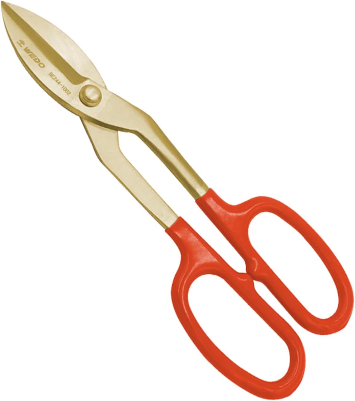 WEDO Non-Sparking 12" Tin Snips Metal Cutters,Aluminum Bronze Scissors,Length 300mm,Heavy Duty Shears，Ergonomic and Comfort Handles,Corrosion-resistance,BAM & FM Certificate