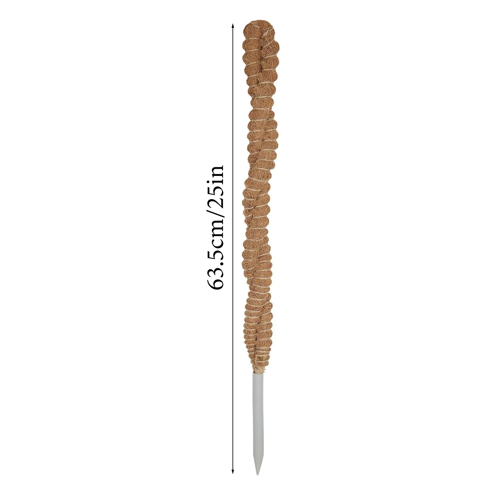 Lot de 2 piquets en mousse pour Monstera, 63,5 cm pour plantes d'intérieur flexibles, avec corde de 1,5 m, idéal pour les plantes grimpantes pour faire pousser des plantes
