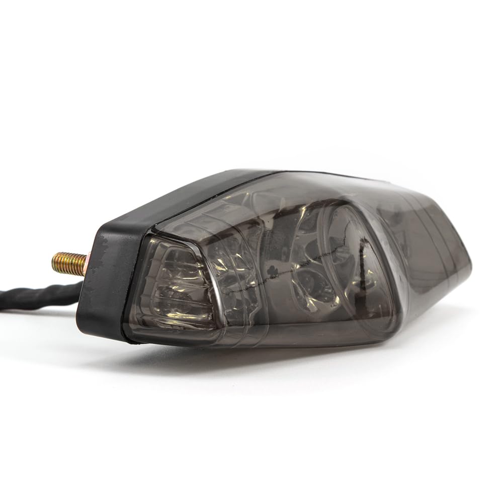Moto Luci di stop LED Fanale posteriore Off-Road Bike Retro Bike Retrofit LED Fanale posteriore Running Light Brake Light (Grigio)