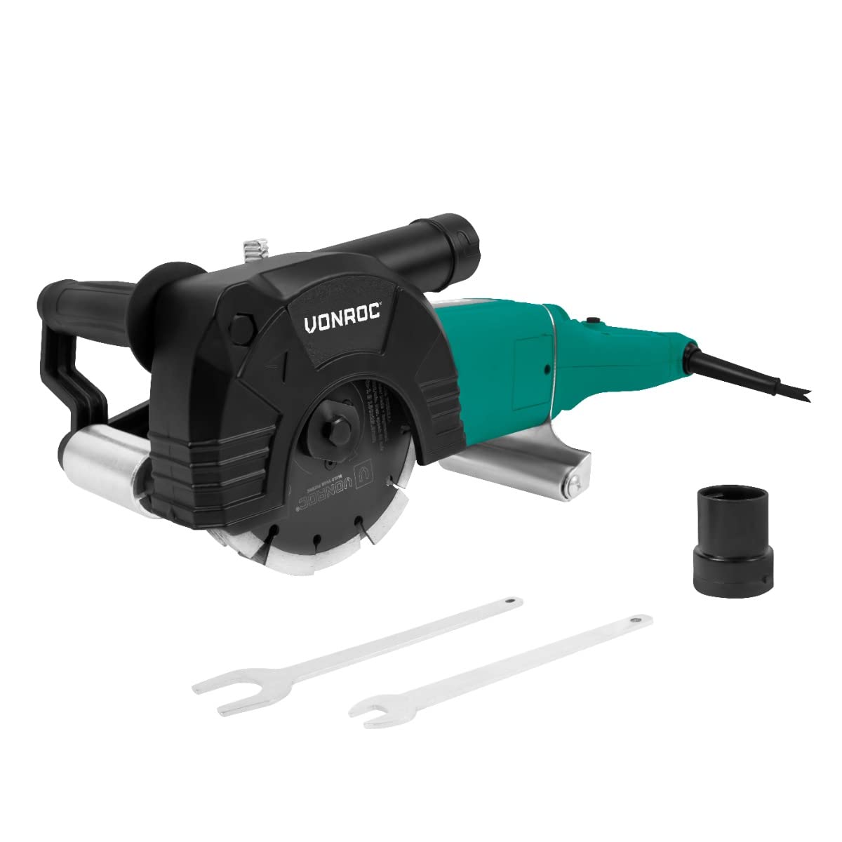 VONROC PRO Rozadora de paredes - 2400W -150MM - Cuchilla 3 en 1 - Incl. Adaptador para aspiradora