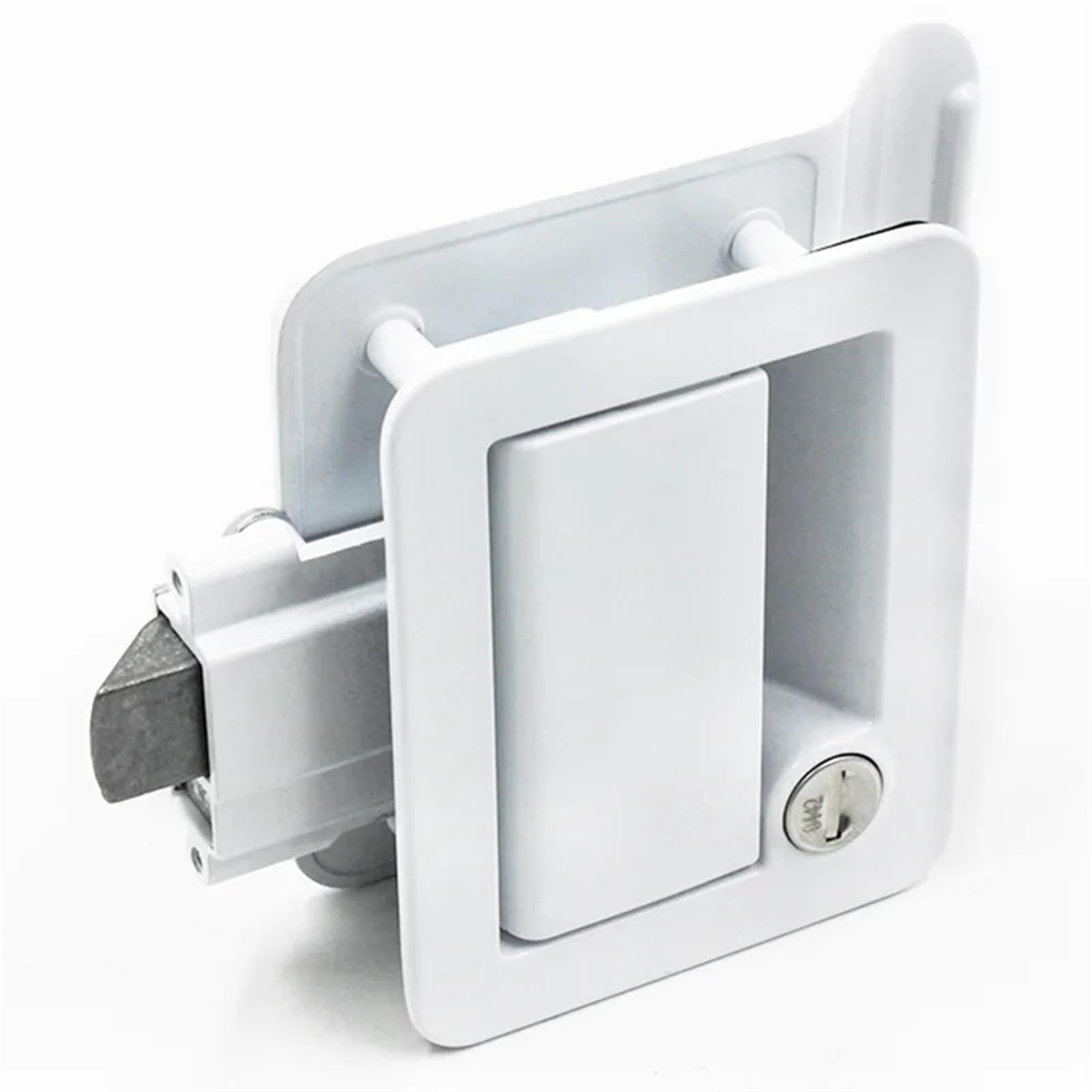 Loquet de porte d'entrée de remorque blanc anti-effraction avec poignée robuste