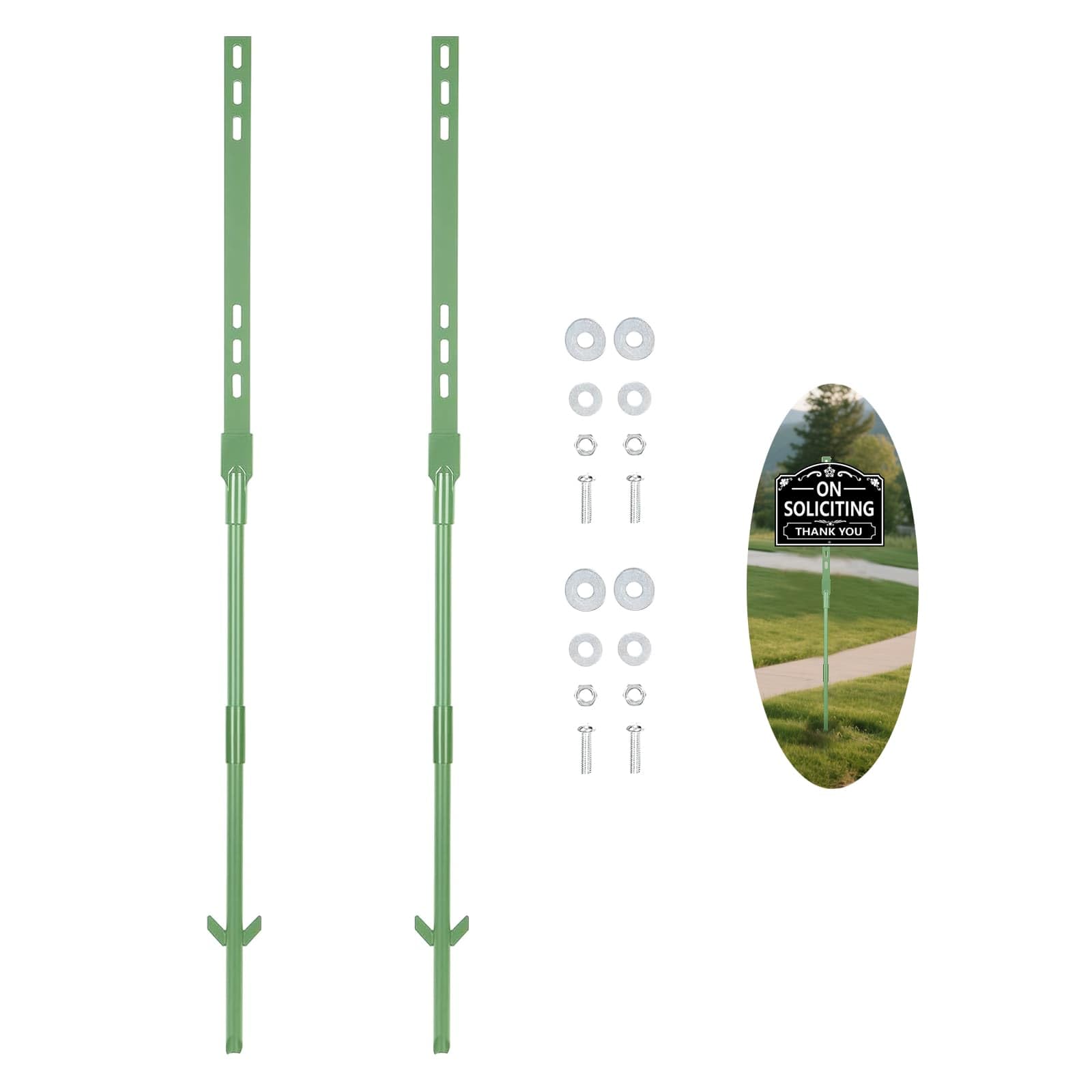 Piquets de panneau de cour en métal pour fixation stable extérieure en aluminium 122 cm