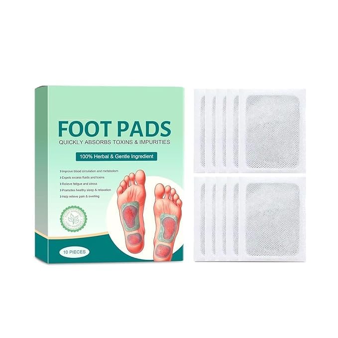 Foot patch (Pack of 2) Herbal And Gentle Ingredient Detox Foot Pads (20 pieces), Natural Ingredients for Sleep Aid, Pain Relief, Toxin Removal with Bamboo Vinegar and Acupoint Micro-Massage Technology