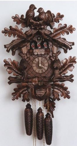Cuckoo Clock Oak, Bird Scene