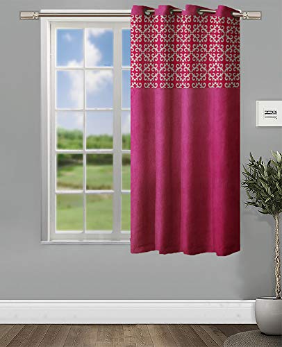 Image of Home Candy Stylish Dual Panel Pink Window Curtain