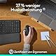 Logitech MX Ergo S Advanced kabellose Trackball-Maus, über USB-C wiederaufladbare kabellose ergonomische Maus mit Bluetooth und verschlüsseltem Dongle, 6 programmierbare Tasten, für PC/Mac - Graphit